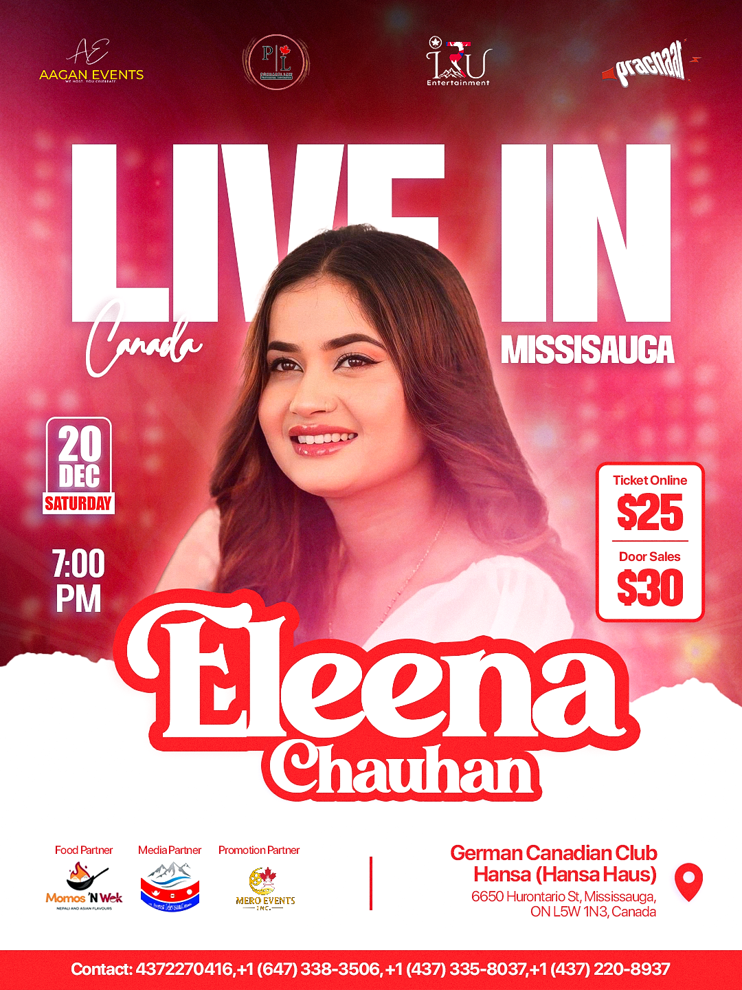Eleena Chauhan Live in Mississauga